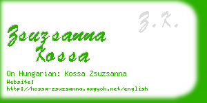 zsuzsanna kossa business card